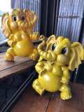 70s Vintage Homco Yellow Elephant Wall Plaques (A642)