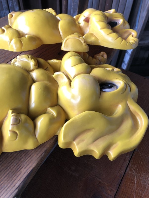 画像3: 70s Vintage Homco Yellow Elephant Wall Plaques (A642)