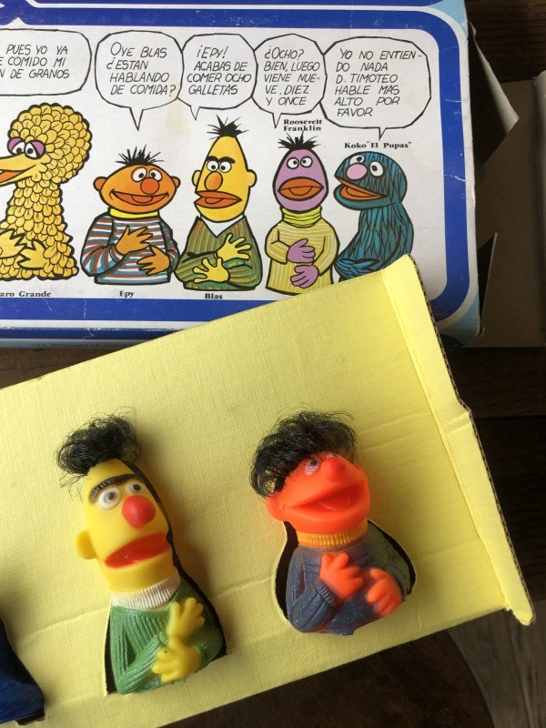 画像18: 70s Vintage Vicma Spain Sesame Street Finger Puppet (A643)