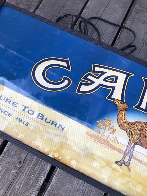 画像15: 90s Advertising Camel Cigarette Tobacco Double Sided Store Display Lighted Sign (A645)