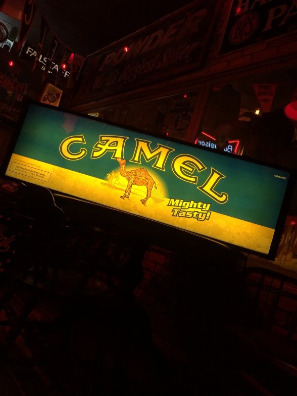 画像1: 90s Advertising Camel Cigarette Tobacco Double Sided Store Display Lighted Sign (A645)
