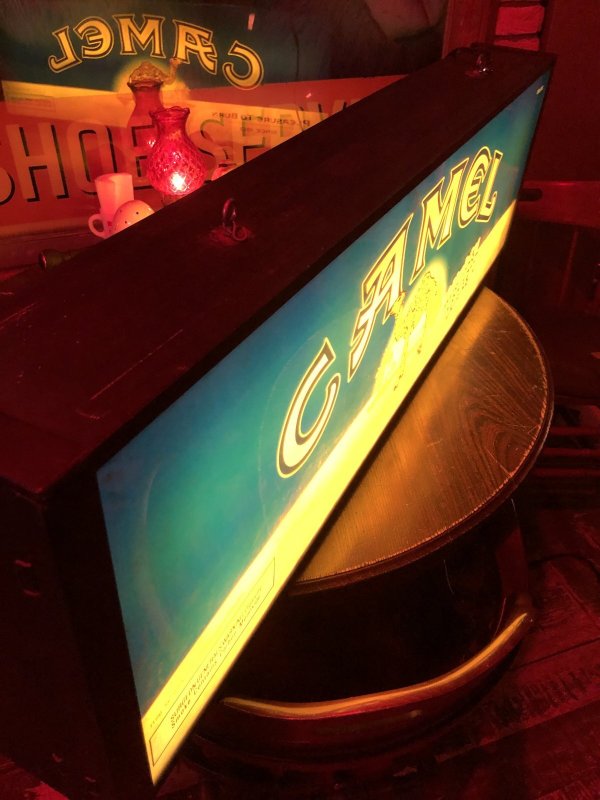 画像2: 90s Advertising Camel Cigarette Tobacco Double Sided Store Display Lighted Sign (A645)