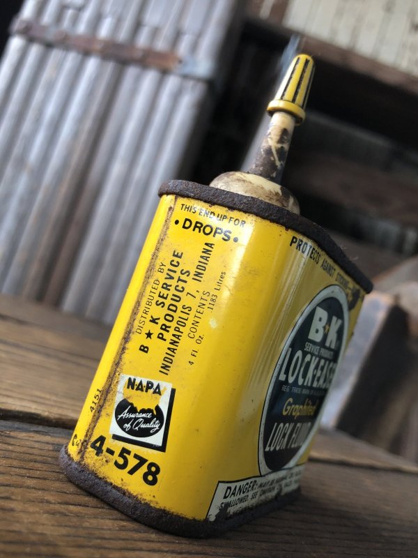画像4: Vintage Oil Can BK LOCK-EASE Graphited Lock Fluid (A649)