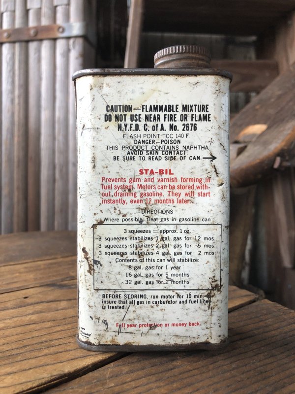 画像3: Vintage Oil Can STA-BIL Stabilizes Gas (A647)