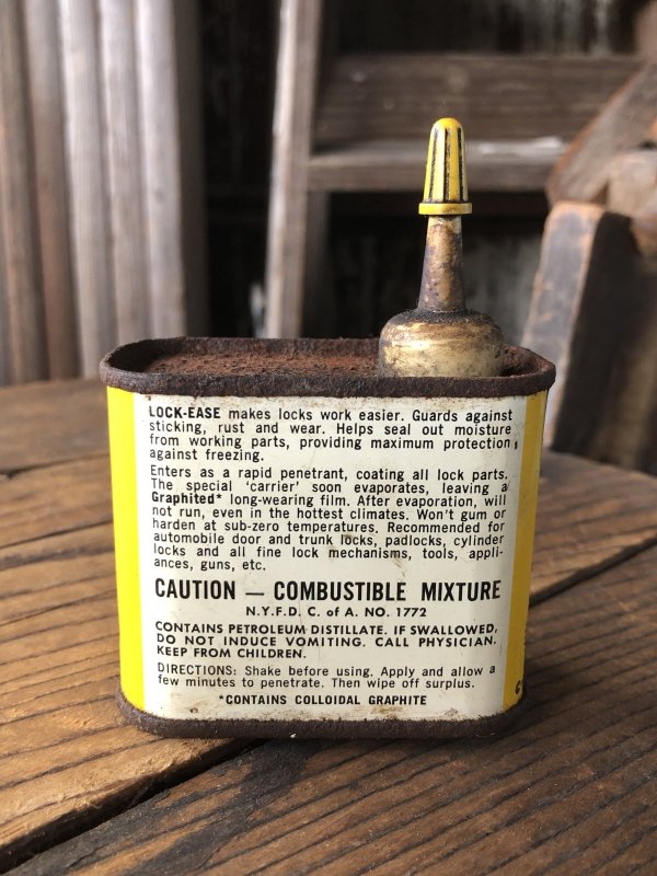 画像3: Vintage Oil Can BK LOCK-EASE Graphited Lock Fluid (A649)