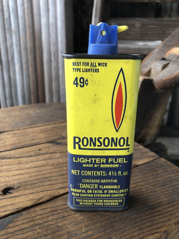 画像1: Vintage Oil Can RONSONOL Lighter Fuel (A655)