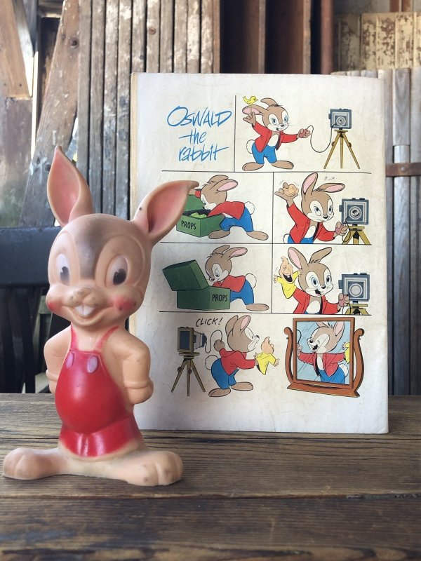 画像10: 50s Vintage Walter Lantz Oswald Rabbit Sun Rubber Squeak Toy (A673)