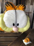 画像7: 90s Play by Play Garfield the Cat Face Plush Pillow (A674) (7)