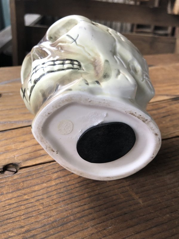 画像6: Vintage Japan Skull Ceramic Coin Bank (A675)