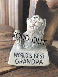 70s Vintage Message Doll WORLD BEST GRANDPA (A676)