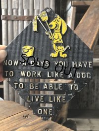 Vintage Hanna Barbara Augie Doggie Cast Iron Trivet or Wall Decor (A675)