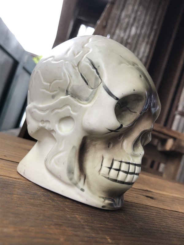 画像8: Vintage Japan Skull Ceramic Coin Bank (A675)