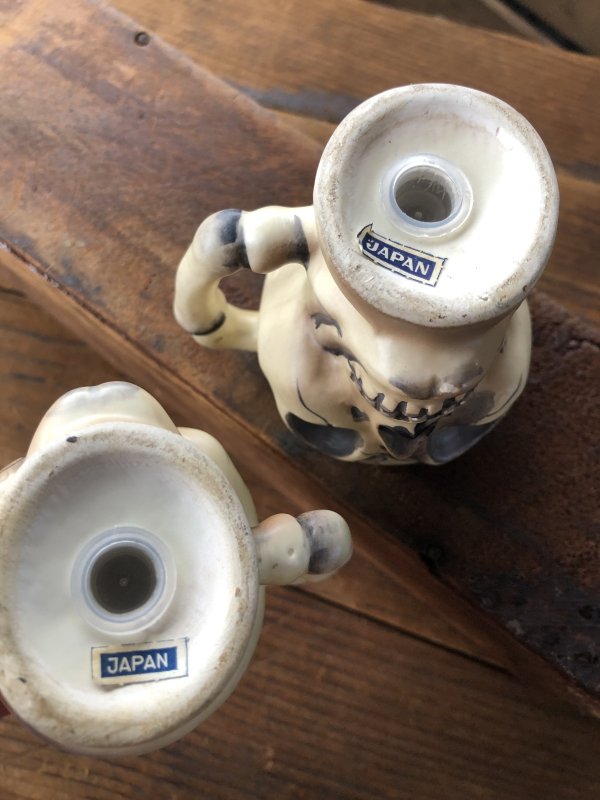 画像10: Vintage Skull Ceramic Salt/Pepper Mugs Japan (A676)