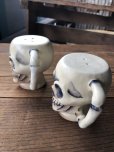 画像8: Vintage Skull Ceramic Salt/Pepper Mugs Japan (A676) (8)