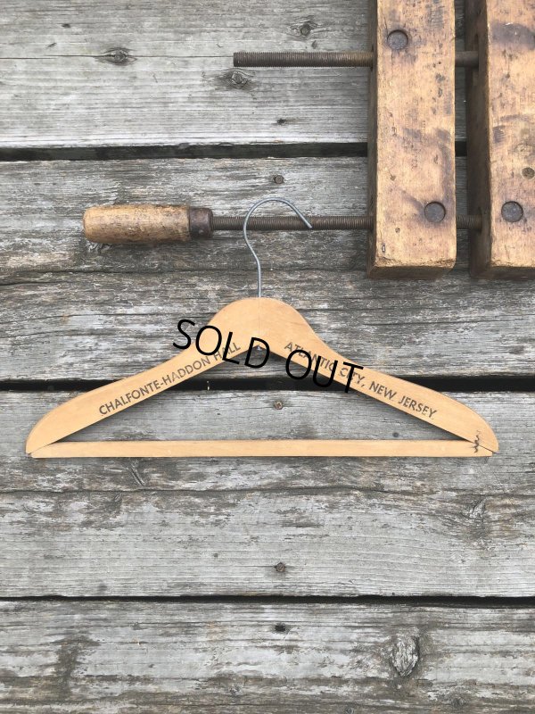 画像3: Vintage USA Advertising Wood Hanger CHALFONTE-HADDON HALL (A701)