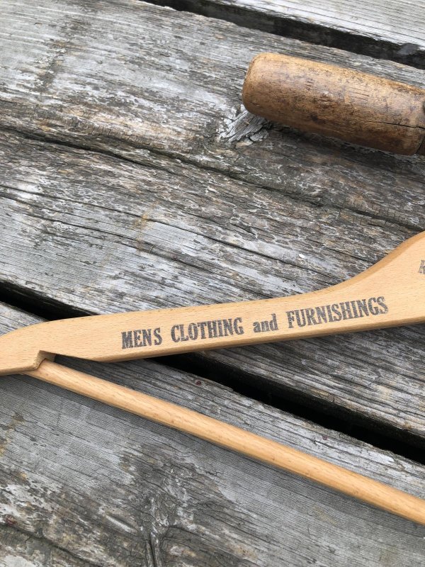 画像2: Vintage USA Advertising Wood Hanger ROGERS CLOTHES (A682)