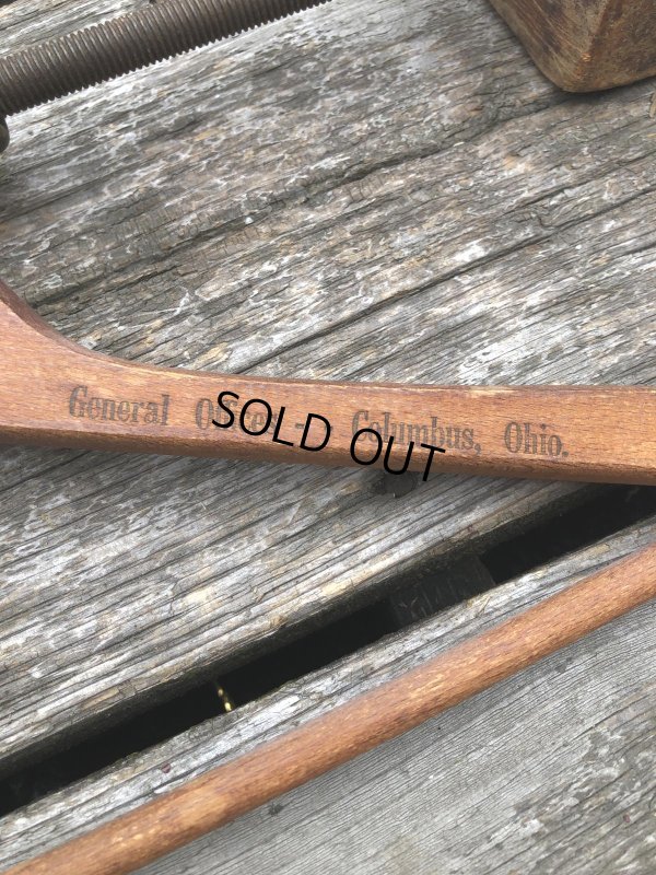 画像4: Vintage USA Advertising Wood Hanger THE UNITED WOOLEN (A689)