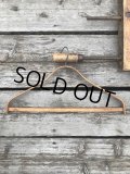 Vintage USA Advertising Wood Hanger Mrs.G.O.Keller,Inc (A680)