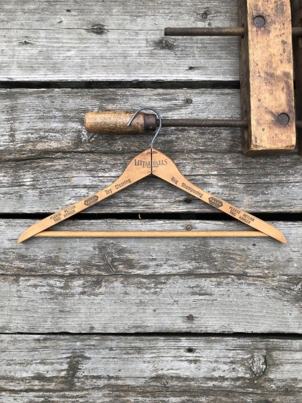 画像1: Vintage USA Advertising Wood Hanger LITTLE FALLS (A684)