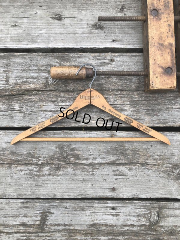 画像1: Vintage USA Advertising Wood Hanger LITTLE FALLS (A684)