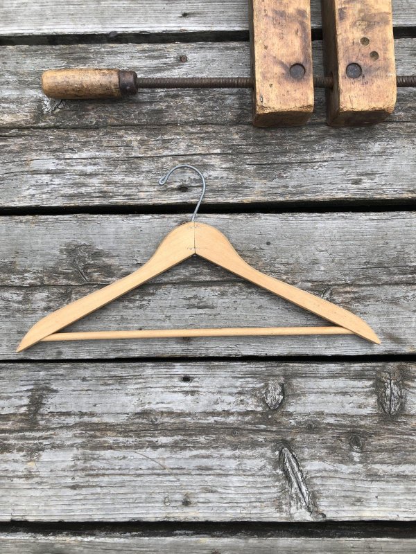画像5: Vintage USA Advertising Wood Hanger B&B CLOTHES SHOP (A691)