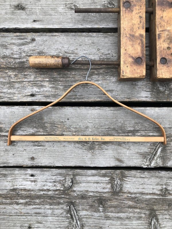 画像1: Vintage USA Advertising Wood Hanger Mrs.G.O.Keller,Inc (A678)