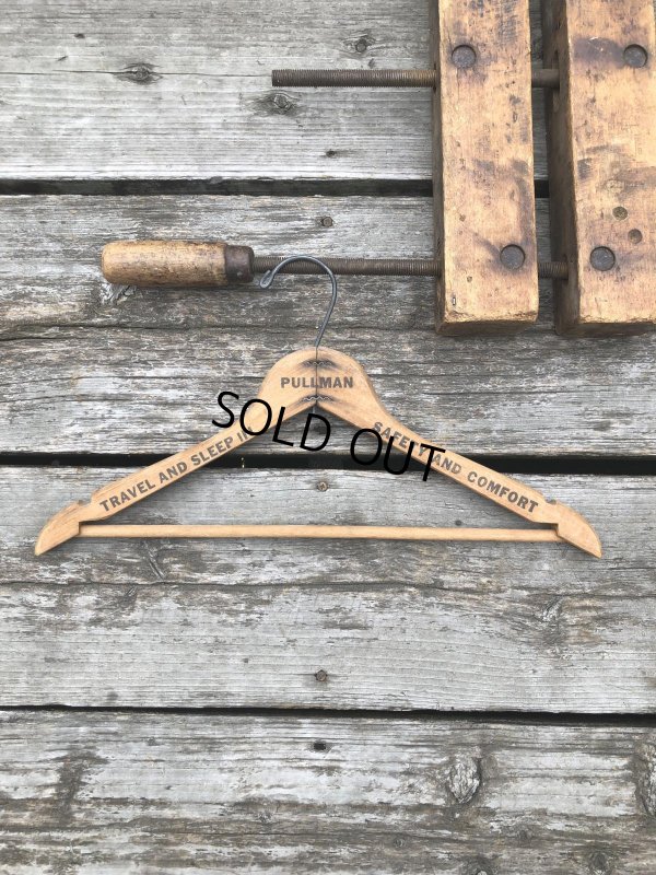 画像1: Vintage USA Advertising Wood Hanger PULLMAN (A683)