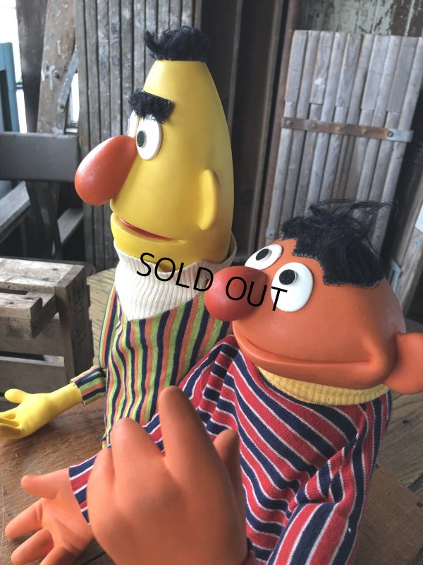 画像6: 70s Vintage Sesame Street Hand Puppet Doll Ernie Bert 1st Ver. Set (A704) 