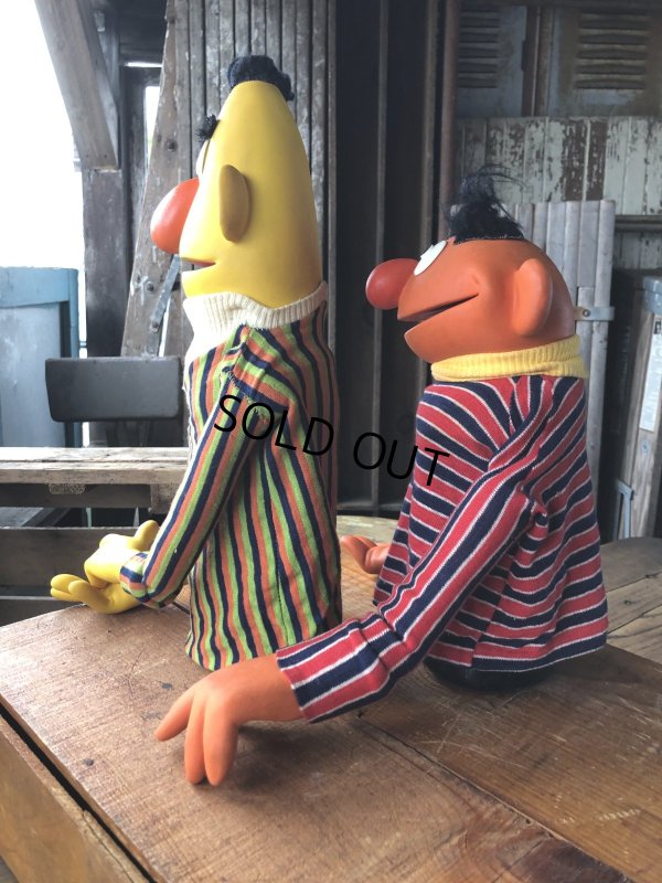 画像4: 70s Vintage Sesame Street Hand Puppet Doll Ernie Bert 1st Ver. Set (A704) 