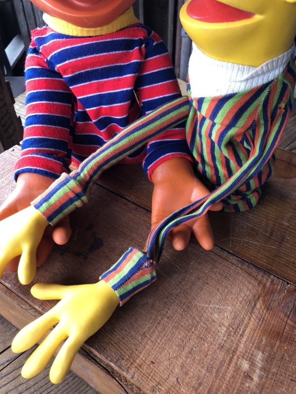 画像11: 70s Vintage Sesame Street Hand Puppet Doll Ernie Bert Set (A705) 