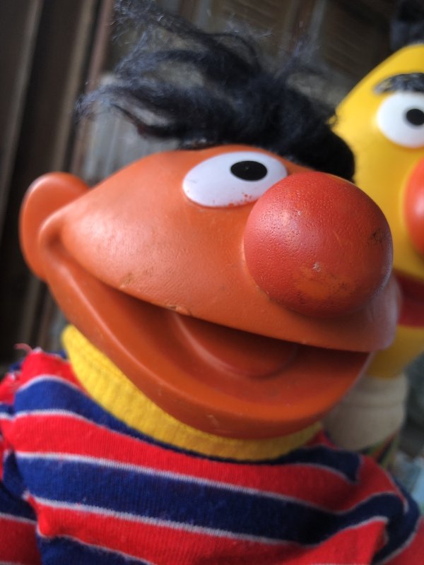 画像7: 70s Vintage Sesame Street Hand Puppet Doll Ernie Bert Set (A705) 