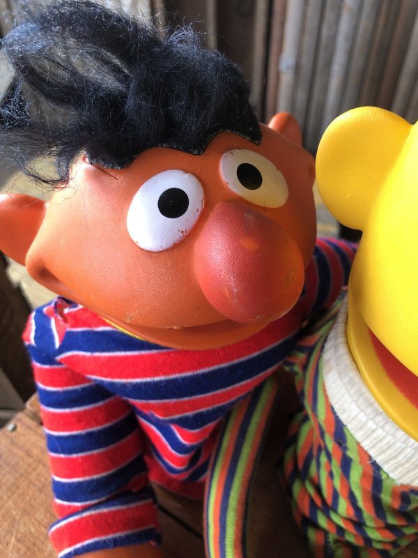 画像6: 70s Vintage Sesame Street Hand Puppet Doll Ernie Bert Set (A705) 