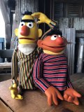 70s Vintage Sesame Street Hand Puppet Doll Ernie Bert 1st Ver. Set (A704) 