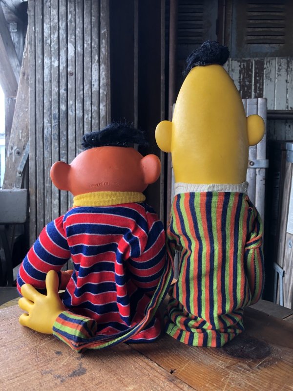 画像3: 70s Vintage Sesame Street Hand Puppet Doll Ernie Bert Set (A705) 