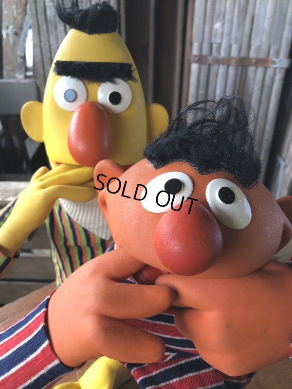 画像8: 70s Vintage Sesame Street Hand Puppet Doll Ernie Bert 1st Ver. Set (A704) 