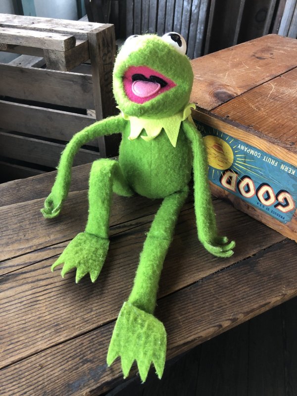 画像1: 70s Vintage Muppet Show Kermit the Frog Plush Doll (A711)