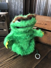 70s Vintage Sesame Street  Oscar The Grouch Hand Puppet (A709) 