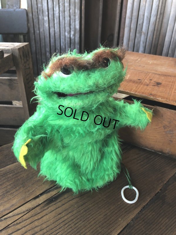 画像1: 70s Vintage Sesame Street  Oscar The Grouch Hand Puppet (A709) 