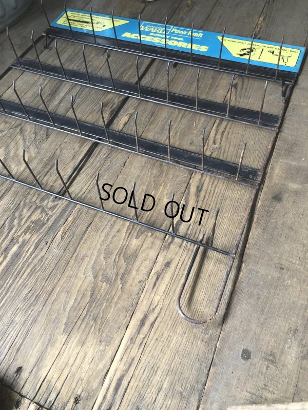 画像2: Vintage Montgomery Ward Power Kraft Tool Hardware Store Display Wire Rack (A715) 