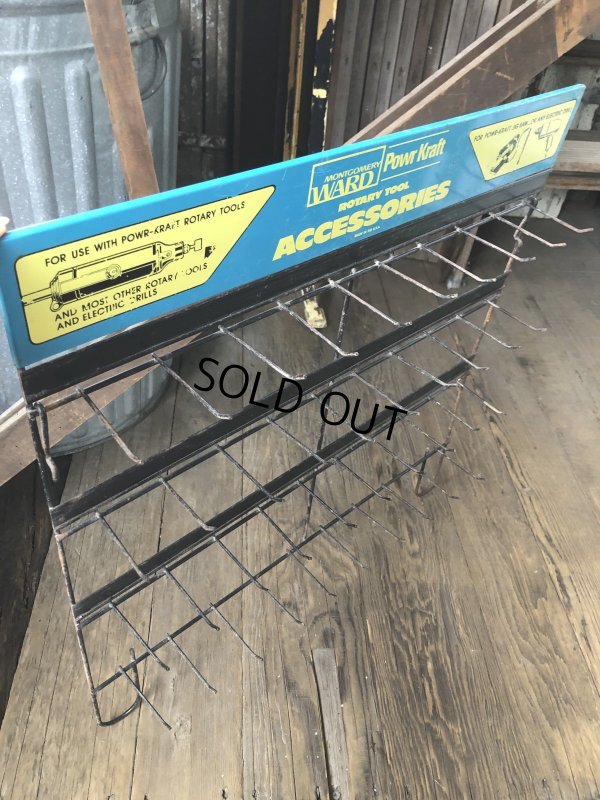 画像14: Vintage Montgomery Ward Power Kraft Tool Hardware Store Display Wire Rack (A715) 
