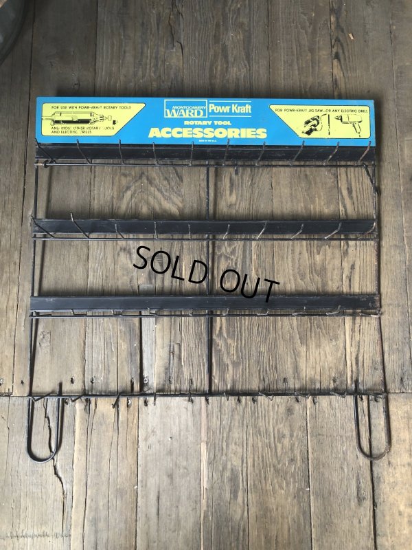 画像1: Vintage Montgomery Ward Power Kraft Tool Hardware Store Display Wire Rack (A715) 
