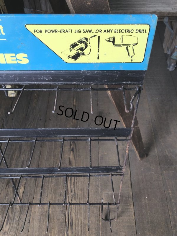 画像10: Vintage Montgomery Ward Power Kraft Tool Hardware Store Display Wire Rack (A715) 