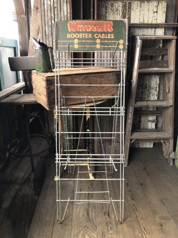 画像1: Vintage Vintage WHITAKER Booster Cable Hardware Store Display Wire Rack (A716) 