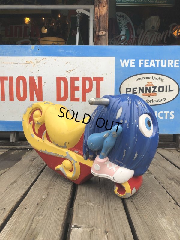画像2: 70s Vintage McDonalds Playland Fry Guy Fry Kids Ride Blue (A719) 