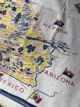 画像7: Vintage California Map Souvenir Tablecloth (A720) (7)