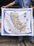 画像10: Vintage California Map Souvenir Tablecloth (A720) (10)