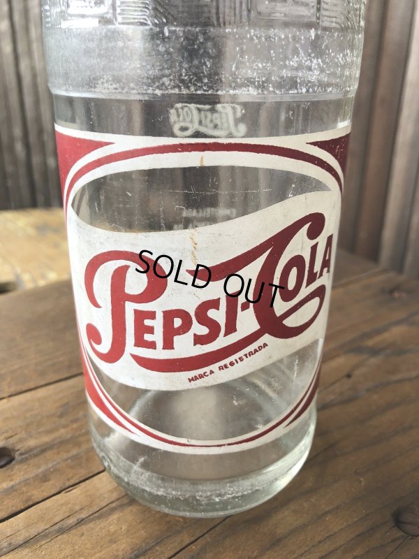 画像3: Vintage Pepsi Cola Glass Bottle (A721)