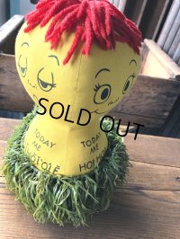 60s Vintage Moody Mary Sad Happy Bored Furious 4 Sided Plush Doll (A725)