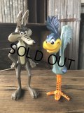 〜70s Vintage R.Dakin Looney Tunes Wile E. Coyote and Road Runner Figure SET (A732)