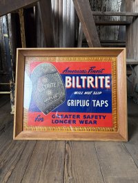 〜50s Vintage BILTRITE GRIPLUG TAPS Advertising Store Display Sign (A818)